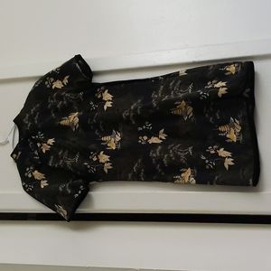 Zara black print dress